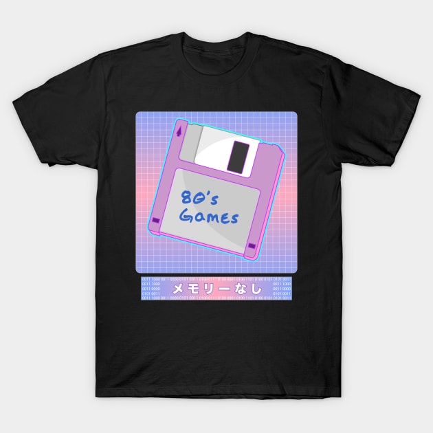 Floppy Disk 80s Retro Computer Disk Vaporwave Aesthetic Art T-Shirt by Vaporwave